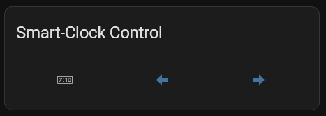 UI element for HomeAssistant dashboard to control the clock